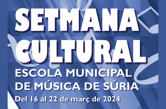 L'Escola Municipal de Música presenta la Setmana Cultural amb activitats destacades a partir del dissabte 16 de març