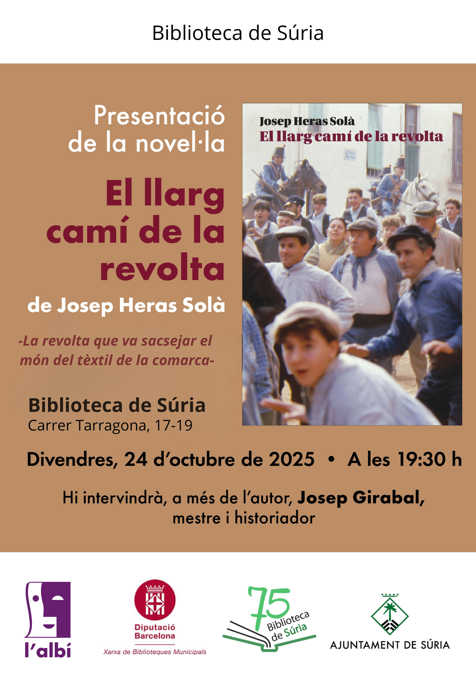Presentació de la novel·la 'El llarg camí de la revolta' de Josep Heras Solà