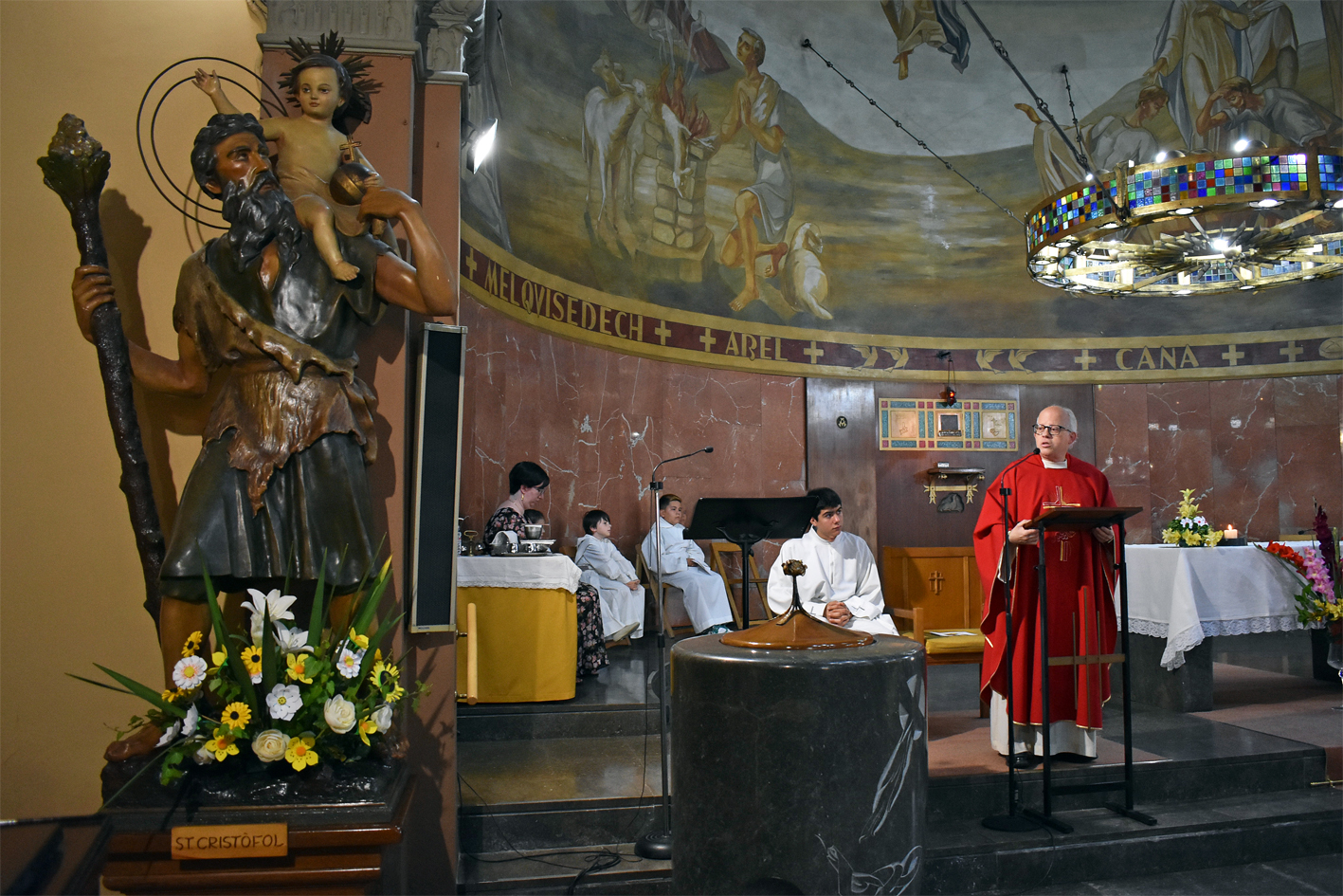 Missa solemne a l'Església Parroquial de Sant Cristòfol, dins de la Festa Major de Súria 2024. 