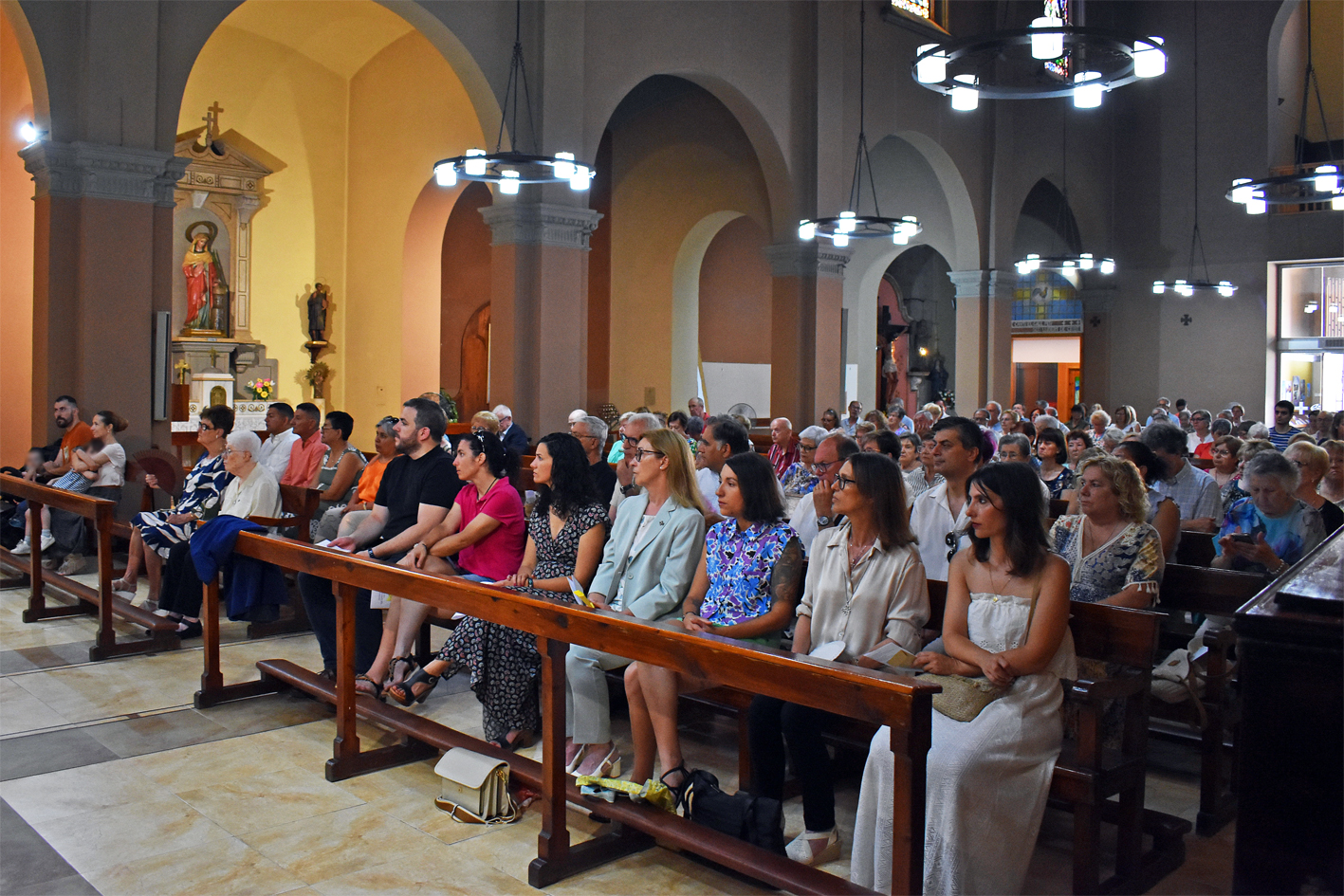Missa solemne a l'Església Parroquial de Sant Cristòfol, dins de la Festa Major de Súria 2024. 